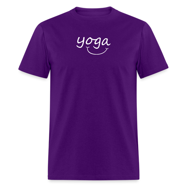 Yoga with a Smile Men's T-Shirt - purple