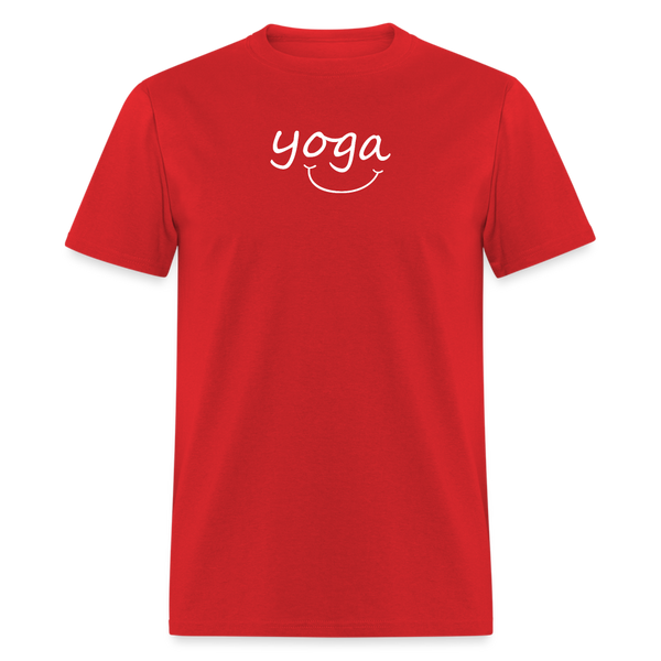 Yoga with a Smile Men's T-Shirt - red