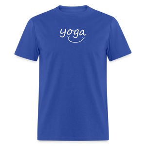 Yoga with a Smile Men's T-Shirt - royal blue