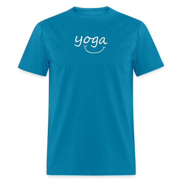 Yoga with a Smile Men's T-Shirt - turquoise