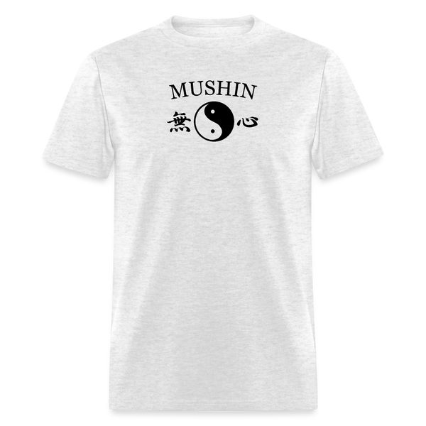 Mushin Kanji with Yin and Yang Men's T-Shirt - light heather gray