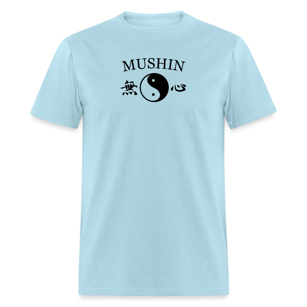 Mushin Kanji with Yin and Yang Men's T-Shirt - powder blue