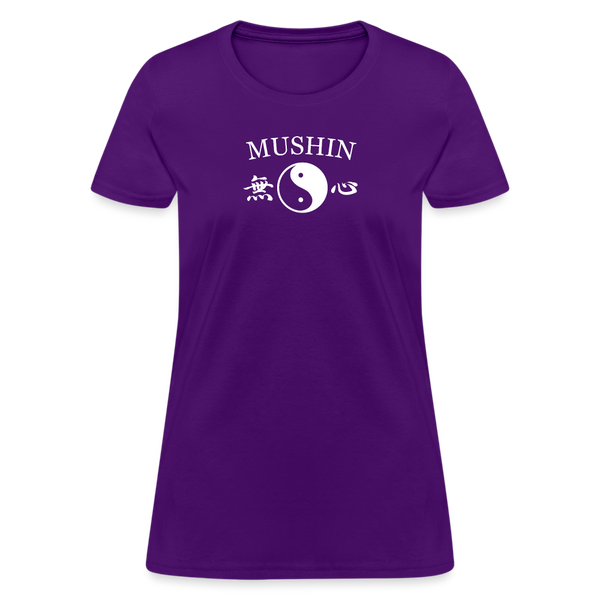 Mushin Kanji with Yin and Yang Women's T-Shirt - purple