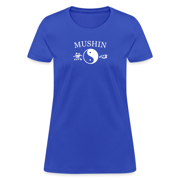 Mushin Kanji with Yin and Yang Women's T-Shirt - royal blue