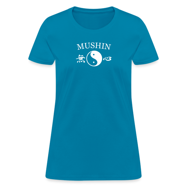 Mushin Kanji with Yin and Yang Women's T-Shirt - turquoise