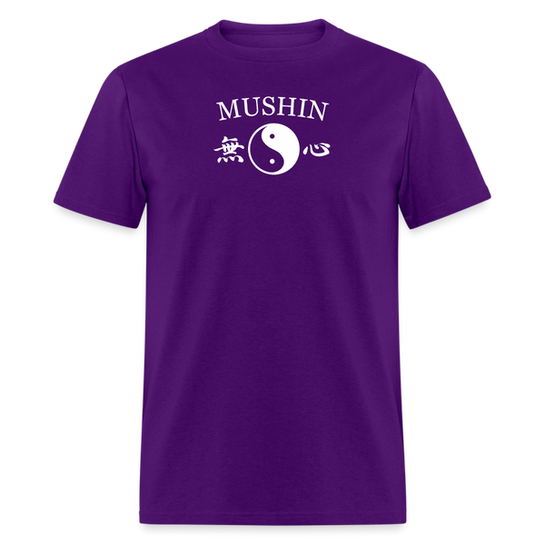 Mushin Kanji with Yin and Yang Men's T-Shirt - purple