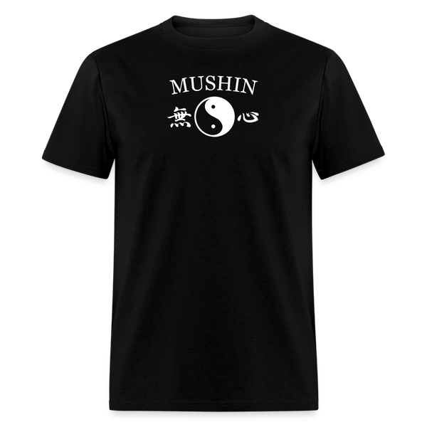 Mushin Kanji with Yin and Yang Men's T-Shirt - black