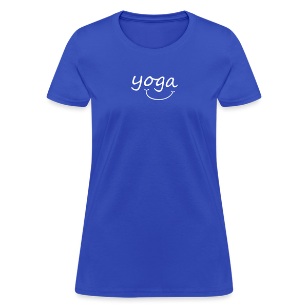 Yoga with a Smile Women's T-Shirt - royal blue