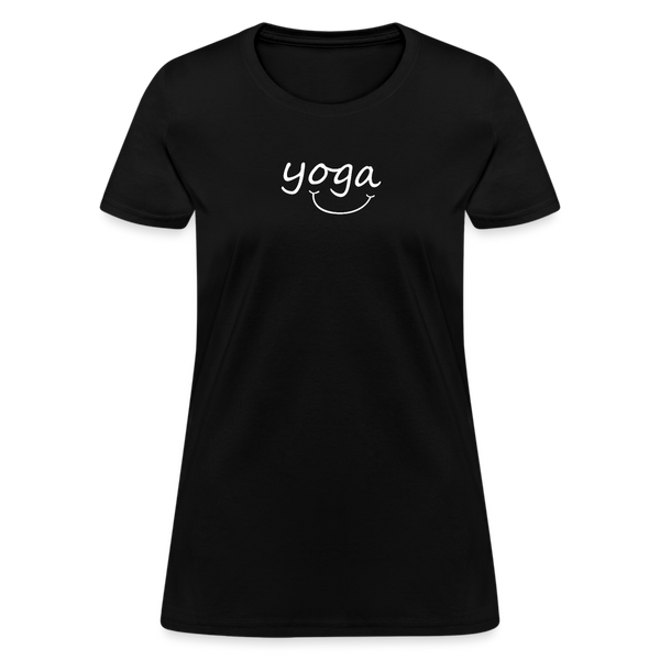 Yoga with a Smile Women's T-Shirt - black