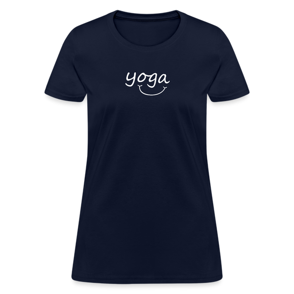 Yoga with a Smile Women's T-Shirt - navy