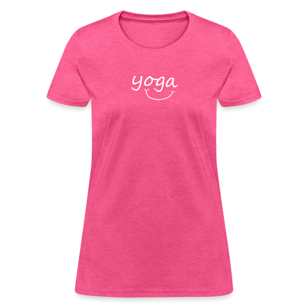 Yoga with a Smile Women's T-Shirt - heather pink