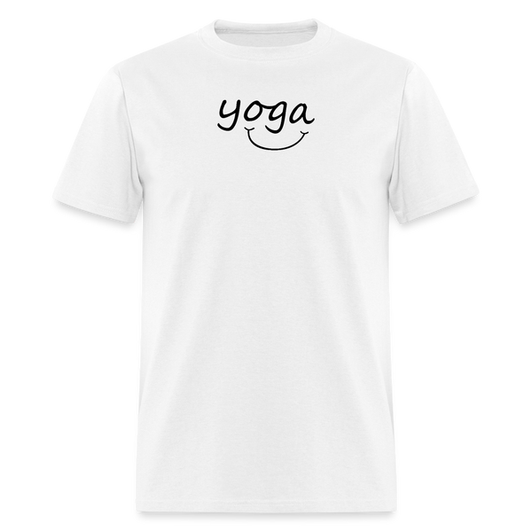 Yoga with a Smile Men's T-Shirt - white