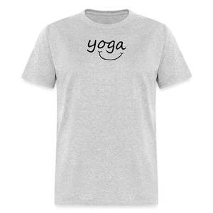 Yoga with a Smile Men's T-Shirt - heather gray