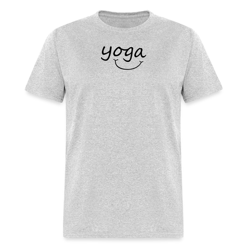 Yoga with a Smile Men's T-Shirt - heather gray