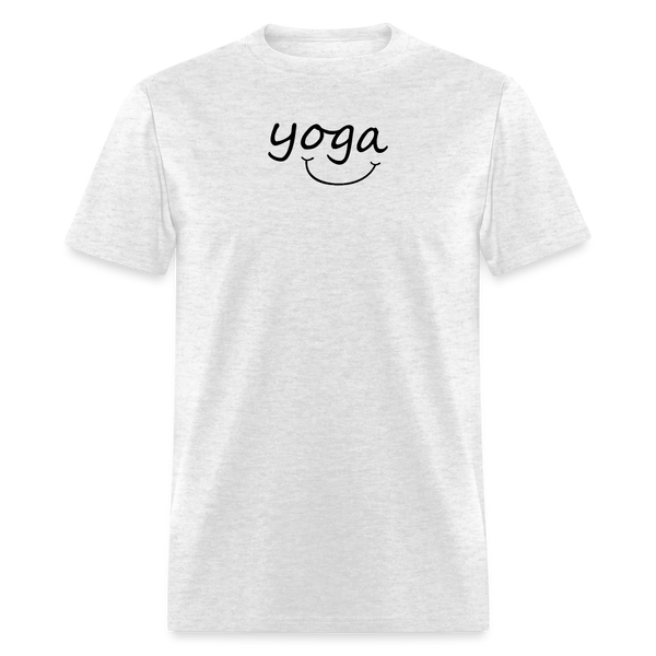Yoga with a Smile Men's T-Shirt - light heather gray