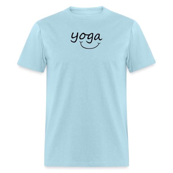 Yoga with a Smile Men's T-Shirt - powder blue