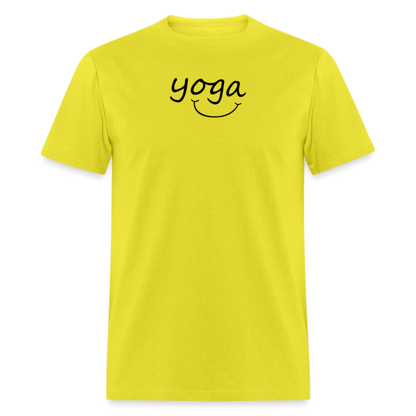 Yoga with a Smile Men's T-Shirt - yellow