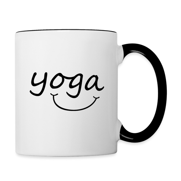 Yoga with a Smile Mug - white/black