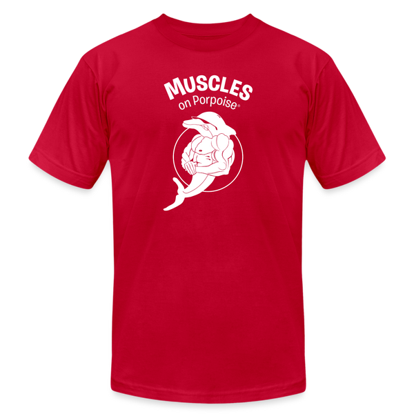 Muscles on Porpoise Men's Jersey T-Shirt - red