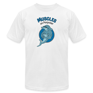 Muscles on Porpoise Men's Jersey T-Shirt - white
