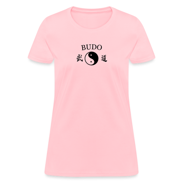 Budo Yin and Yang Kanji Women's T-Shirt - pink