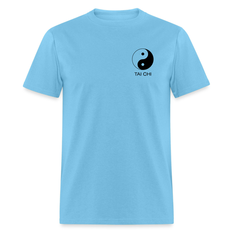 Yin and Yang Tai Chi Men's T-Shirt - aquatic blue
