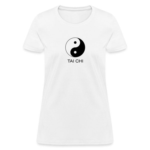 Yin and Yang Tai Chi Women's T-Shirt - white