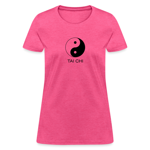 Yin and Yang Tai Chi Women's T-Shirt - heather pink