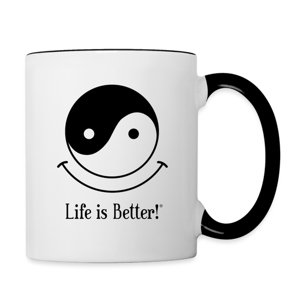 Yin and Yang Life is Better!® Mug - white/black