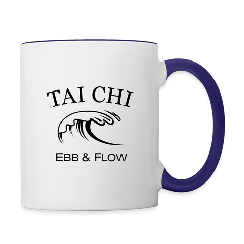 Tai Chi Coffee Mug - white/cobalt blue