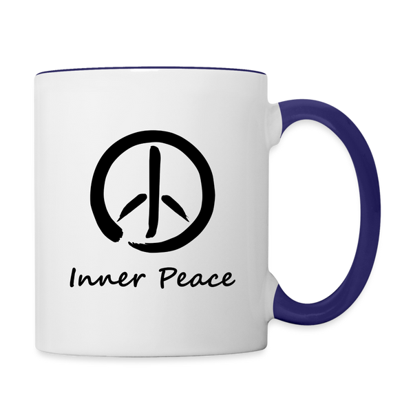 Inner Peace Coffee Mug - white/cobalt blue