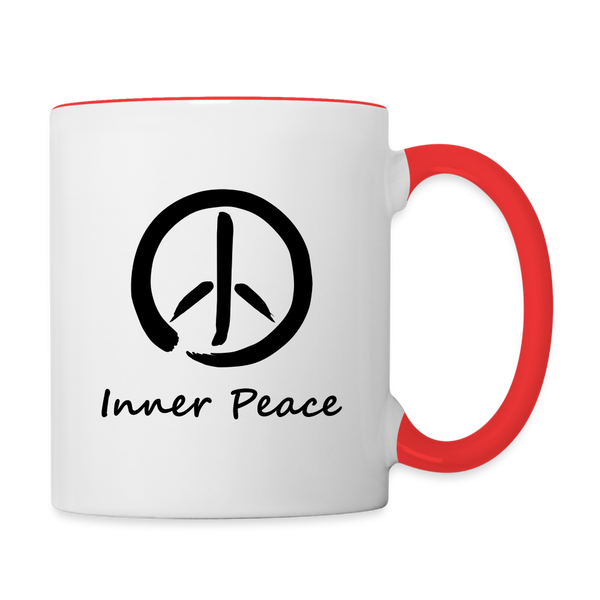 Inner Peace Coffee Mug - white/red