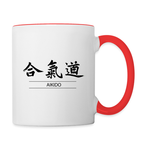 Aikido Coffee Mug - white/red