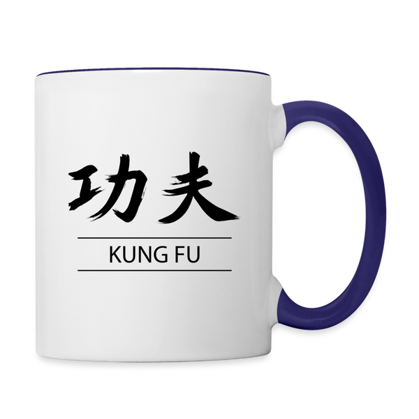 Kung Fu Coffee Mug - white/cobalt blue