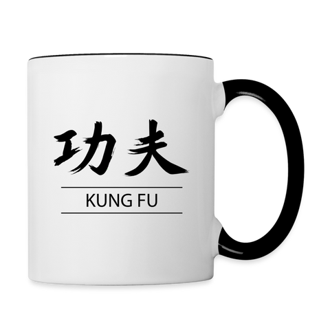 Kung Fu Coffee Mug - white/black