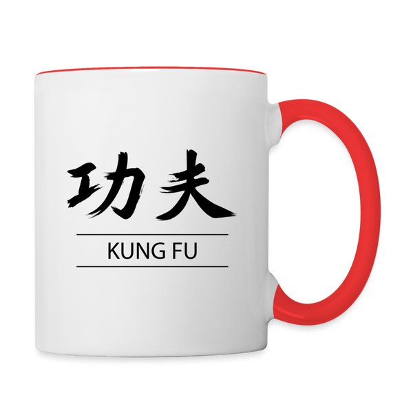 Kung Fu Coffee Mug - white/red