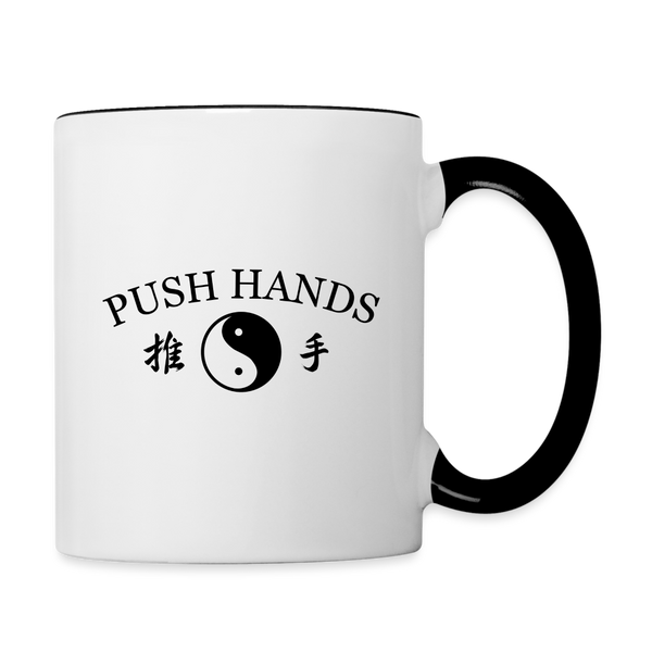 Push Hands Coffee Mug - white/black