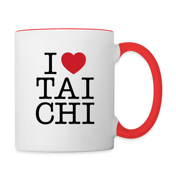 I Love Tai Chi Coffee Mug - white/red