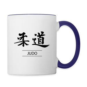 Judo Coffee Mug - white/cobalt blue