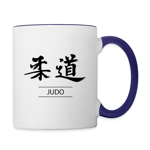 Judo Coffee Mug - white/cobalt blue